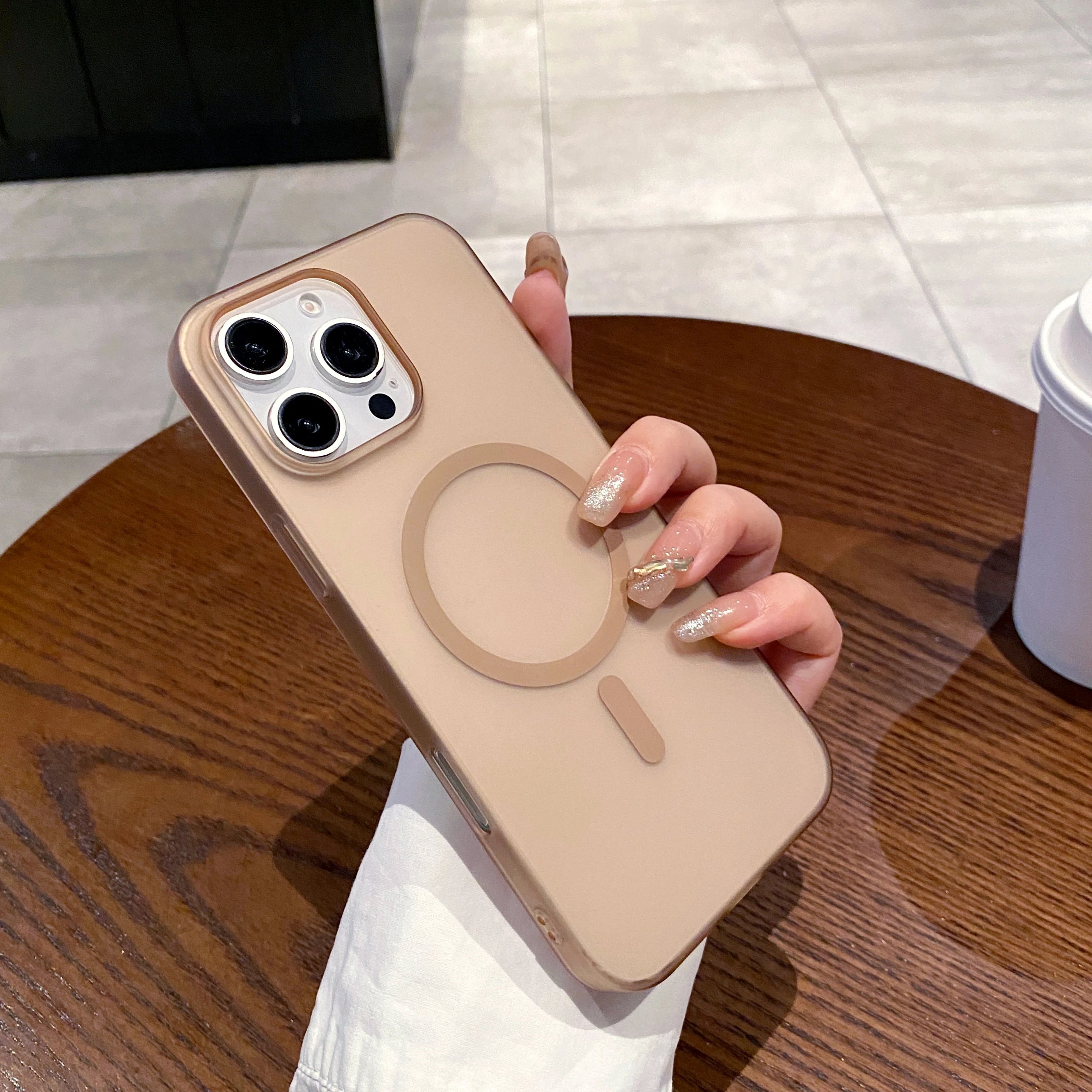 Ultra-thin Matte Magnetic Case For iPhone 17 Air 16E 16 15 14 13 12 11 Pro Max 8 7 Plus Translucent For Magsafe Hard PC Cover