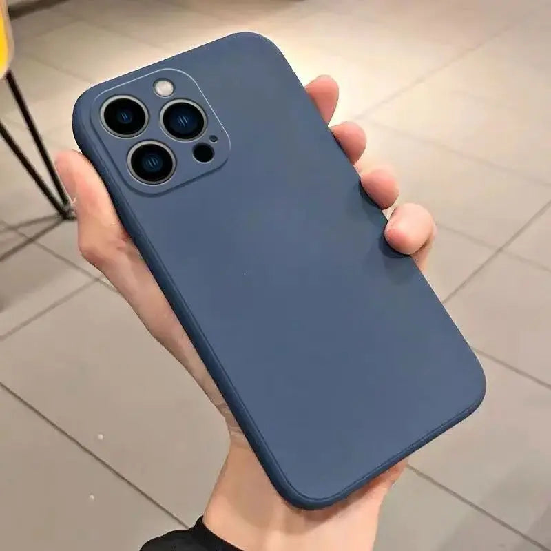 Liquid Silicone Phone Case for For iPhone 13 16 15 14 12 11 Pro XR X XS Max 7 8 Plus SE 2020 2022 16e Matte Basic Cover Caqas