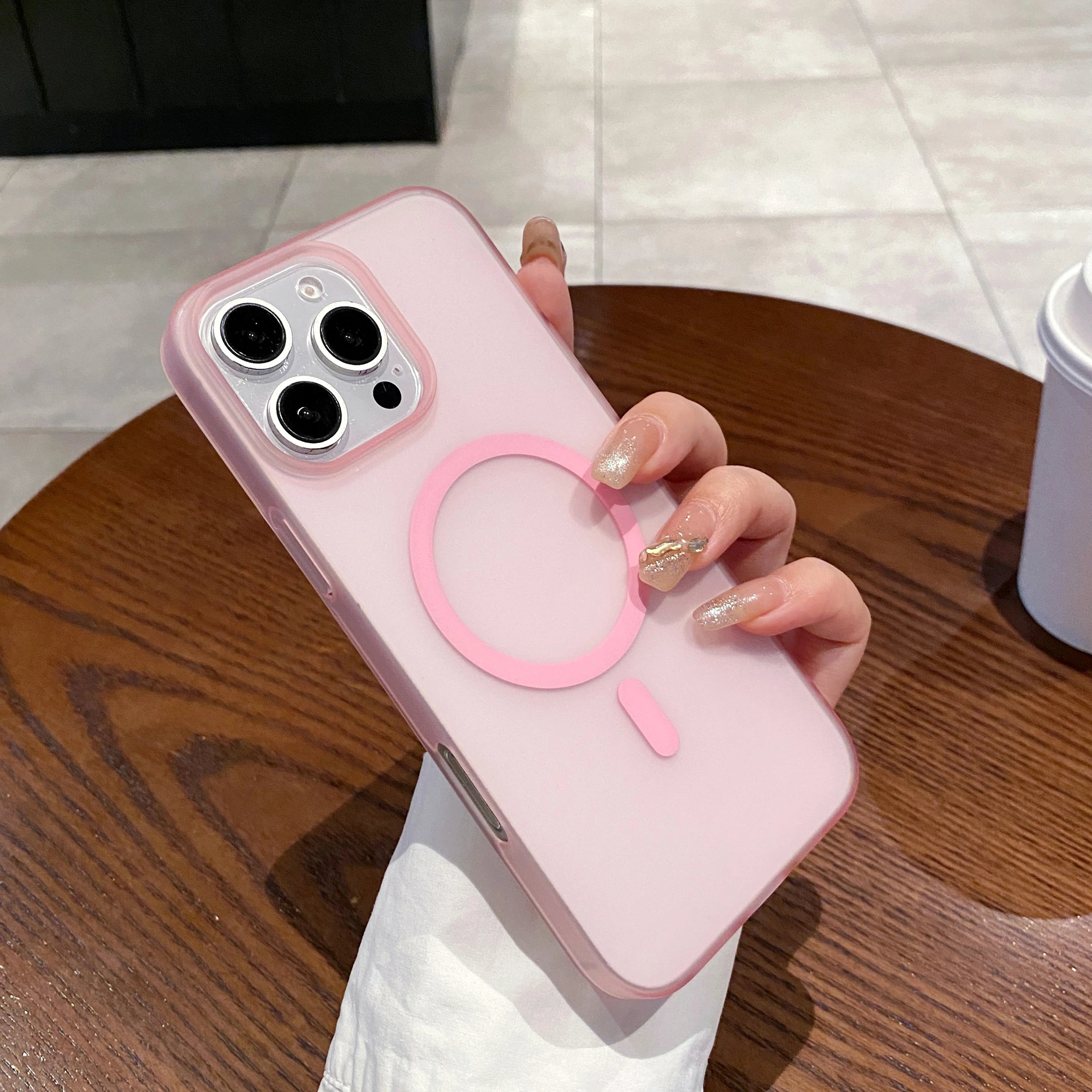 Ultra-thin Matte Magnetic Case For iPhone 17 Air 16E 16 15 14 13 12 11 Pro Max 8 7 Plus Translucent For Magsafe Hard PC Cover