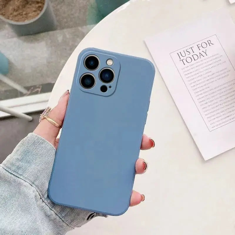 Liquid Silicone Phone Case for For iPhone 13 16 15 14 12 11 Pro XR X XS Max 7 8 Plus SE 2020 2022 16e Matte Basic Cover Caqas