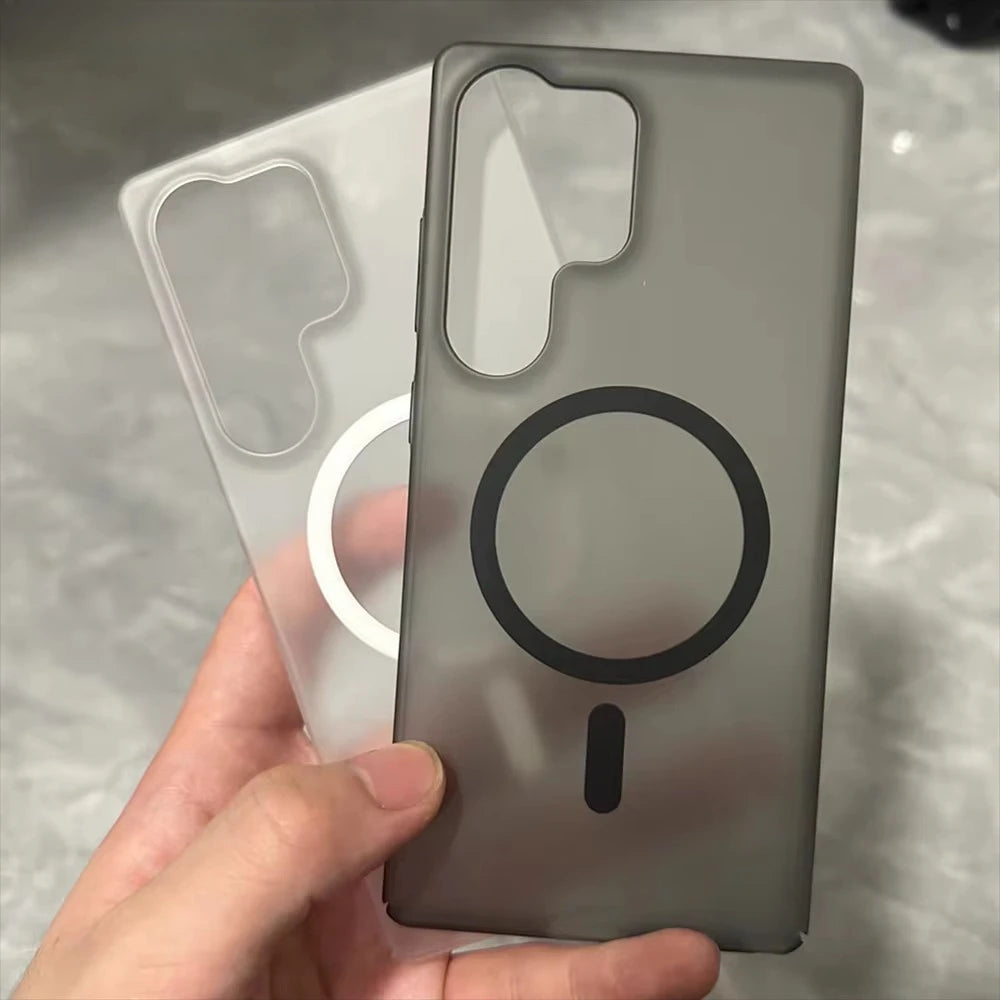 Matte Clear For Magsafe Magnetic Case For Samsung S26 Ultra S25 S24 S23 A57 A37 A17 A07 A56 A36 A26 A55 A54 A35 A16 A06 Cover