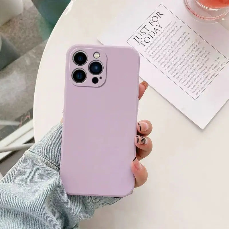 Liquid Silicone Phone Case for For iPhone 13 16 15 14 12 11 Pro XR X XS Max 7 8 Plus SE 2020 2022 16e Matte Basic Cover Caqas
