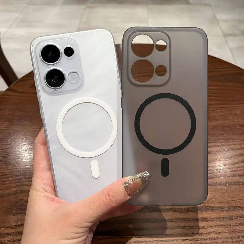 Magnetic Case For OPPO Reno 16 Pro Global 15 Pro Max Semi-transparent Skin-friendly Cover For OPPO Reno16 Pro Bumper Funda