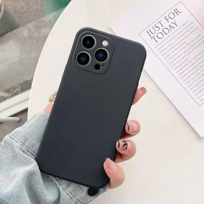 Liquid Silicone Phone Case for For iPhone 13 16 15 14 12 11 Pro XR X XS Max 7 8 Plus SE 2020 2022 16e Matte Basic Cover Caqas