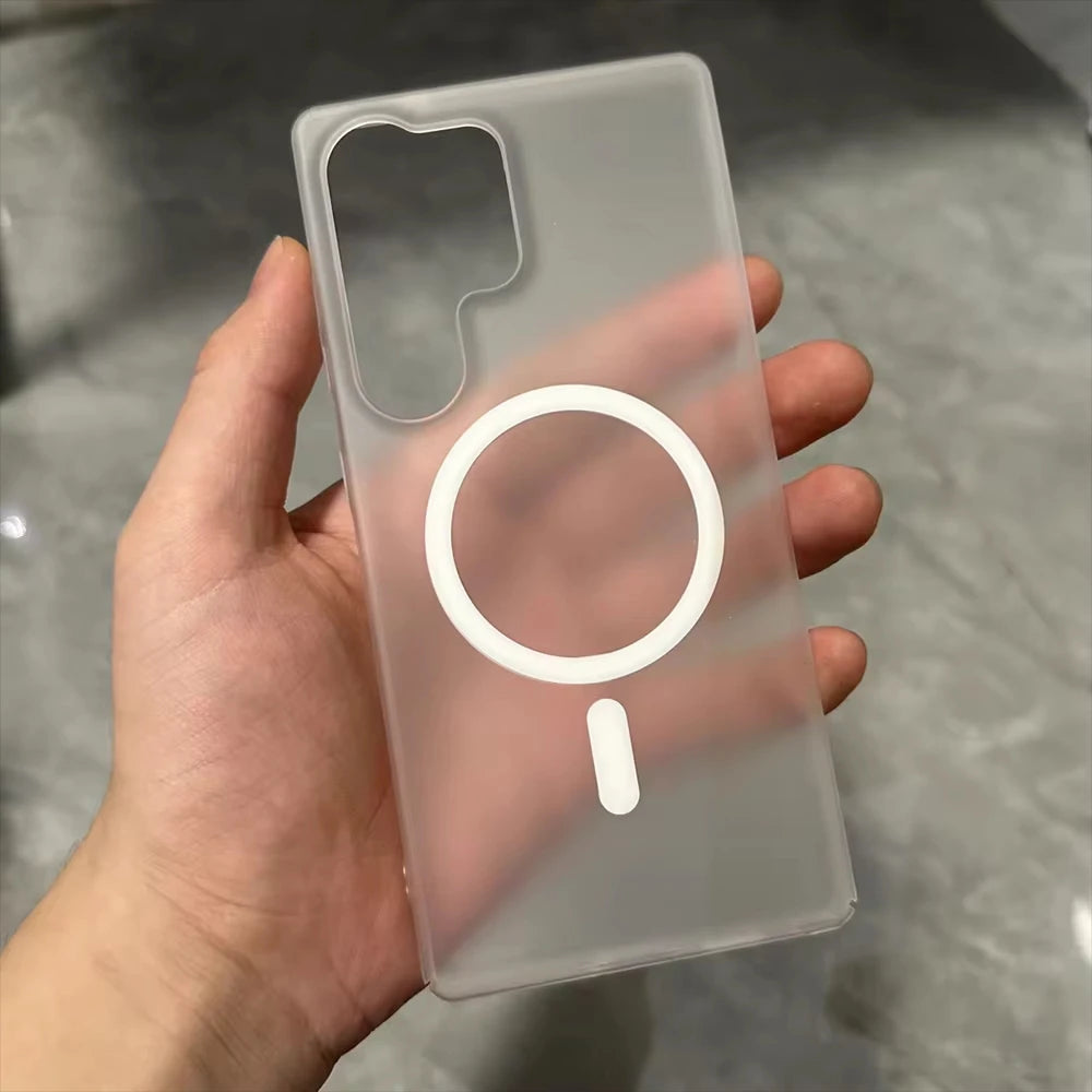 Samsung Matte Clear For Magsafe Magnetic Case For Samsung S26 Ultra S25 S24 S23 A57 A37 A17 A07 A56 A36 A26 A55 A54 A35 A16 A06 Cover