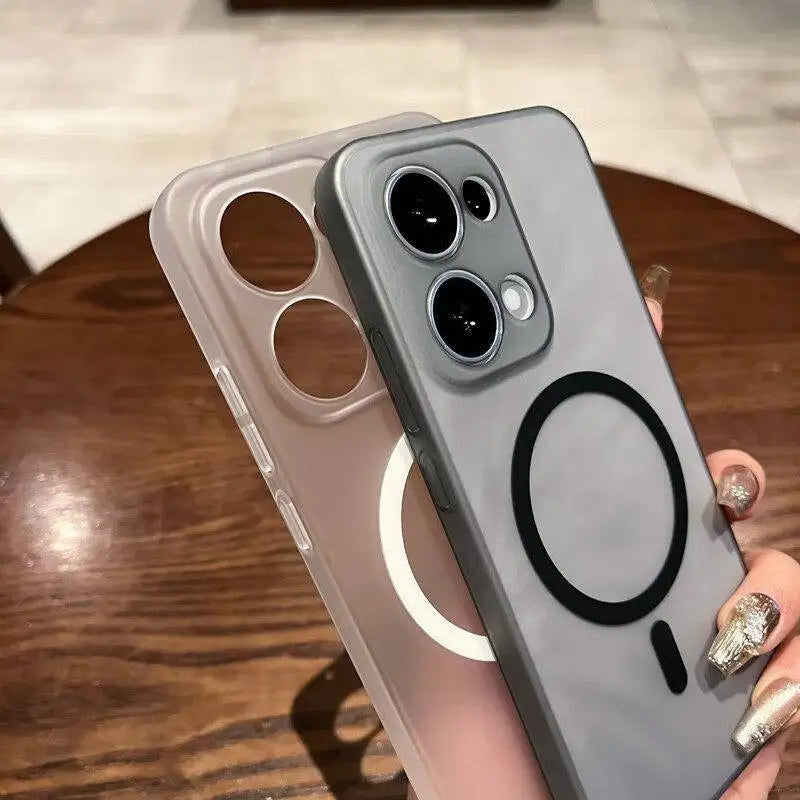 Magnetic Case For OPPO Reno 16 Pro Global 15 Pro Max Semi-transparent Skin-friendly Cover For OPPO Reno16 Pro Bumper Funda