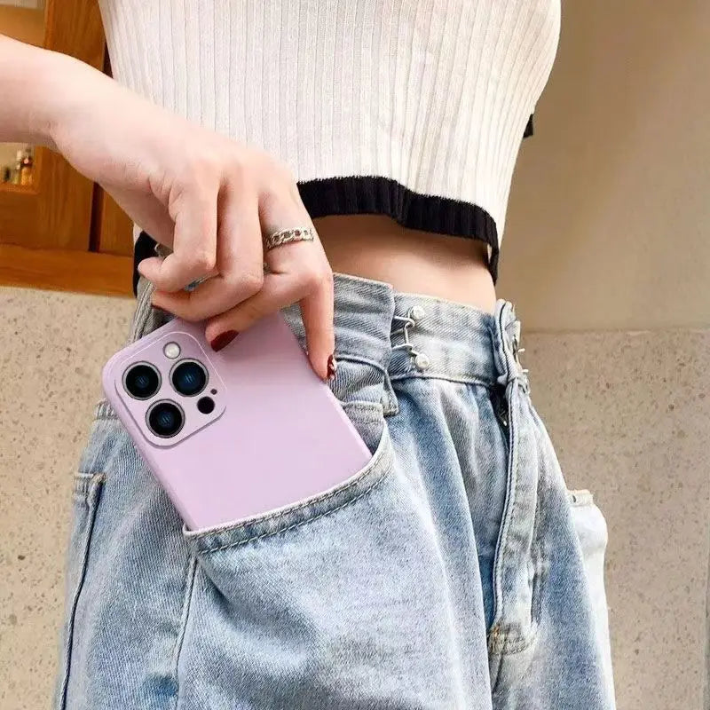Liquid Silicone Phone Case for For iPhone 13 16 15 14 12 11 Pro XR X XS Max 7 8 Plus SE 2020 2022 16e Matte Basic Cover Caqas
